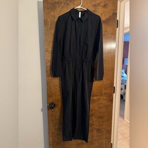 Black utility jumpsuit